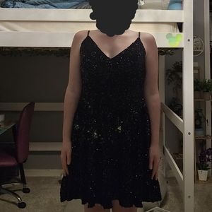 Black sequin dress